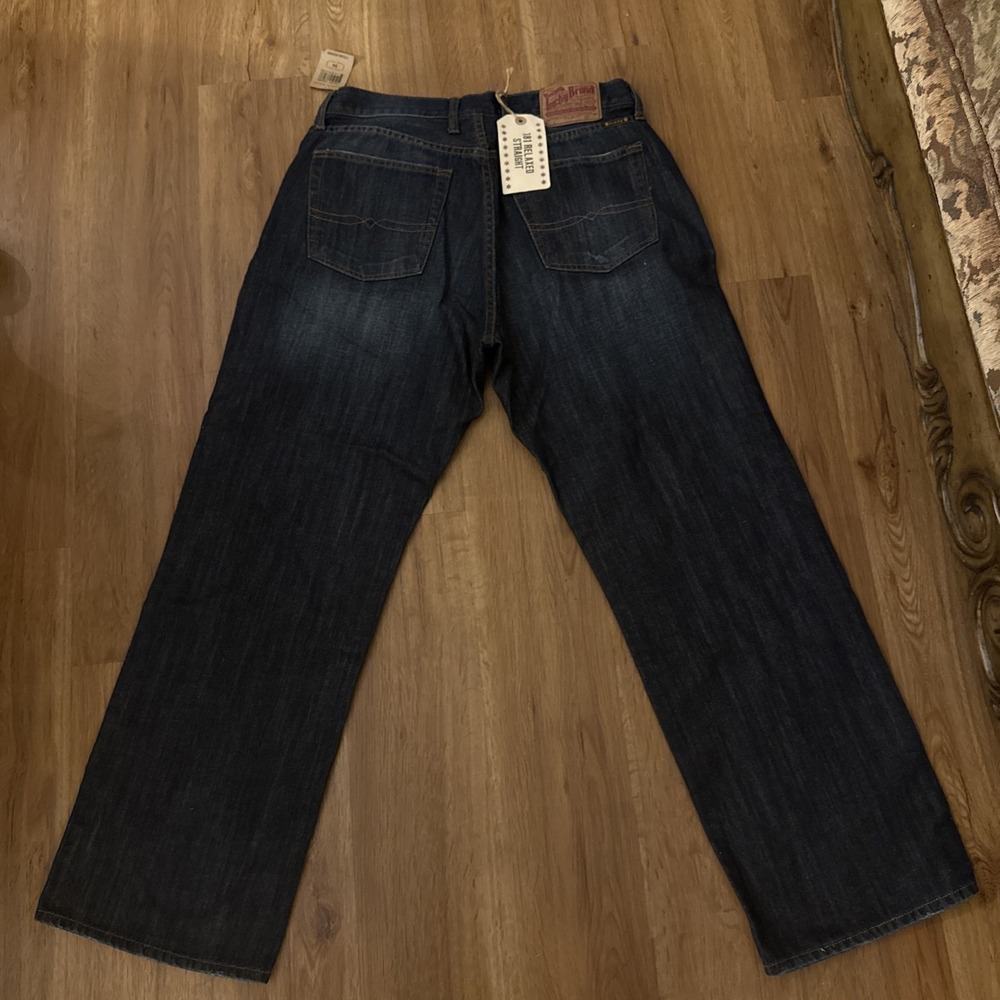 Lucky Brand 181 Jeans Men's 34 X 29‎  Blue Denim Cotton Straight Leg Relaxed Fit - Picture 2 of 16
